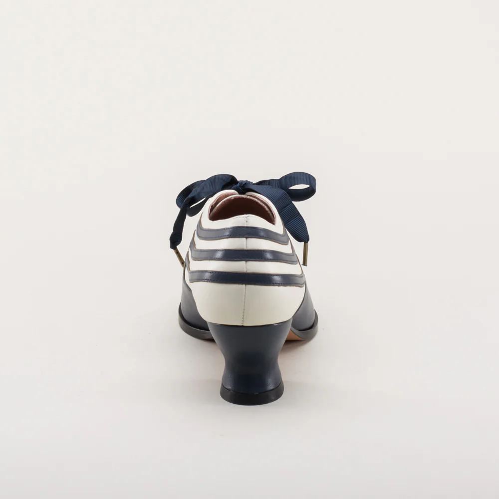Bernadette Edwardian Oxfords (Navy/Ivory) - Image 8