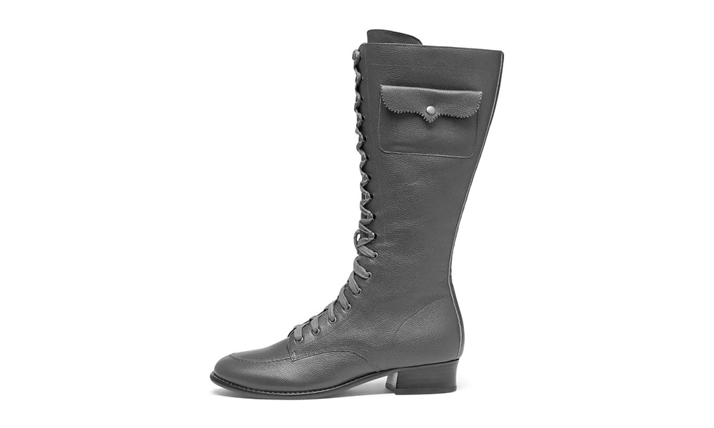 Bessie Vintage Aviator Boots (Olive Green) - Image 7