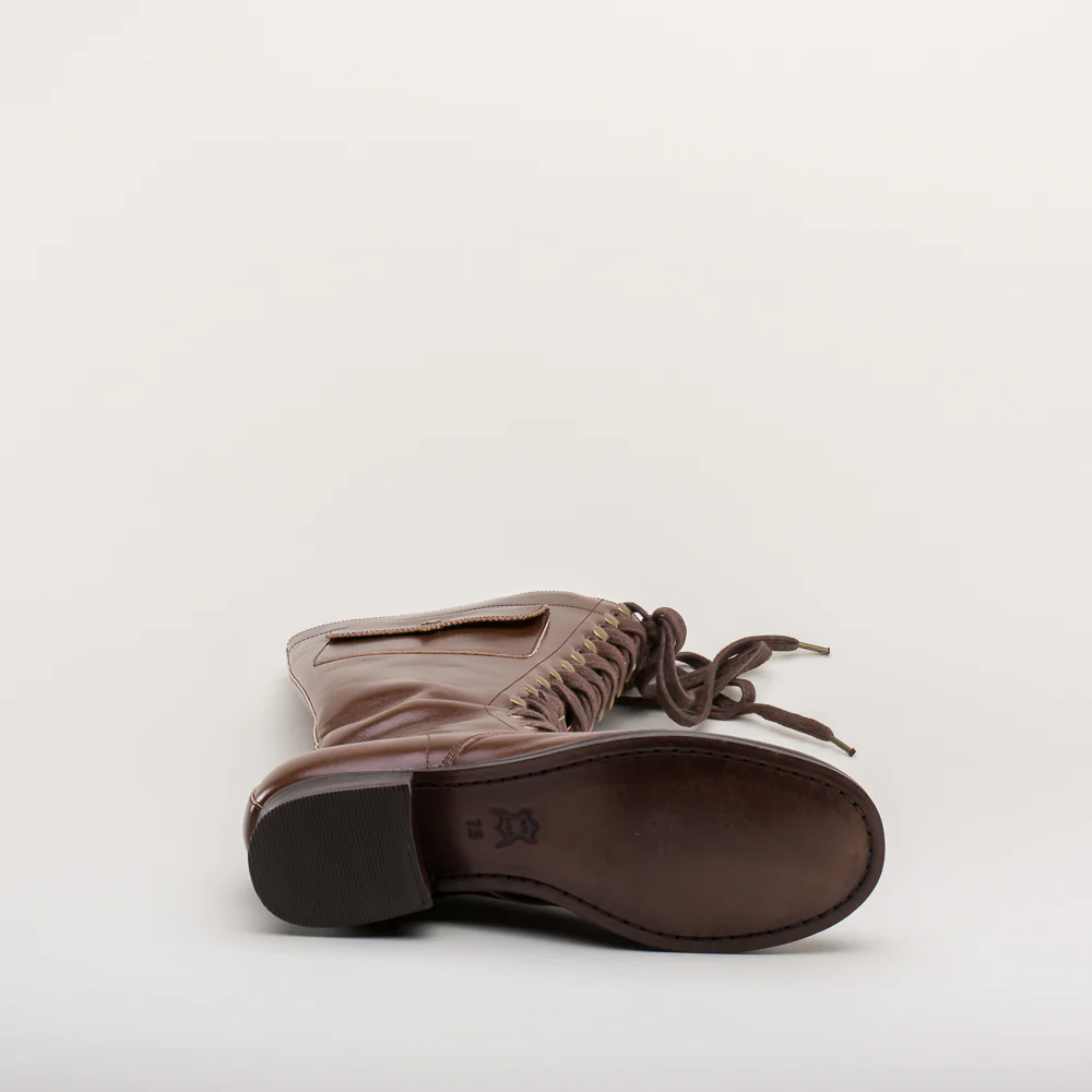 Bessie Vintage Aviator Boots (Brown) - Image 13