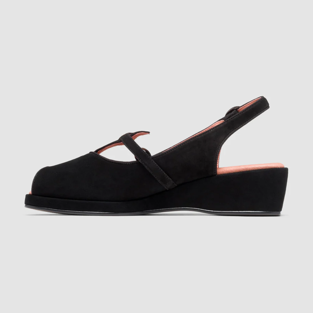 Betty Vintage Sandals (Black Suede) - Image 3