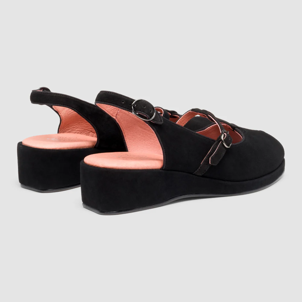 Betty Vintage Sandals (Black Suede) - Image 4