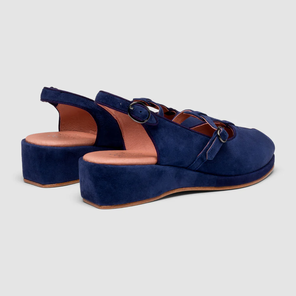 Betty Vintage Sandals (Navy Blue Suede) - Image 4