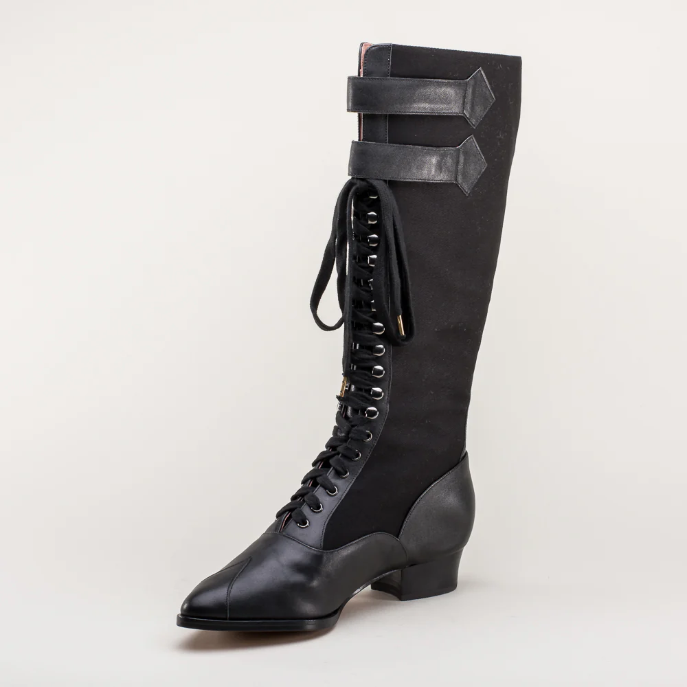 Cambridge Edwardian Bicycle Boots (Black/Black) - Image 14