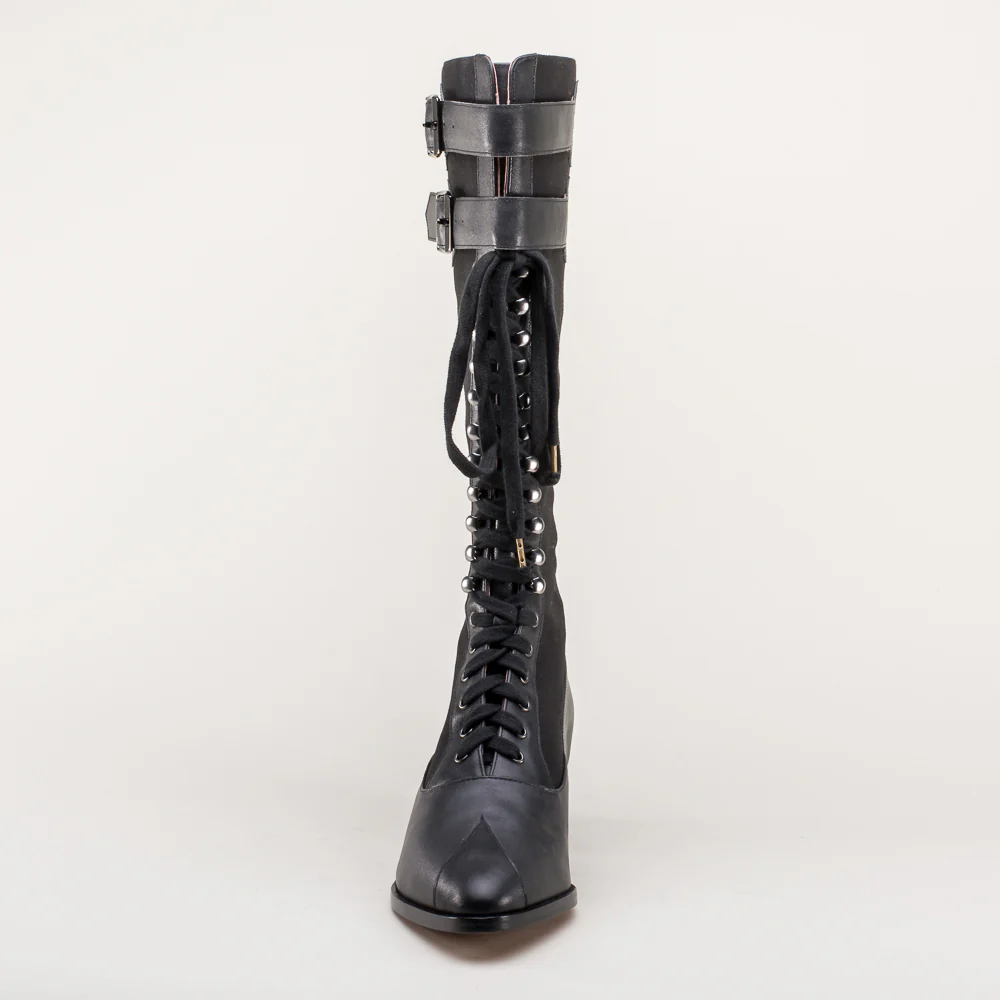 Cambridge Edwardian Bicycle Boots (Black/Black) - Image 15