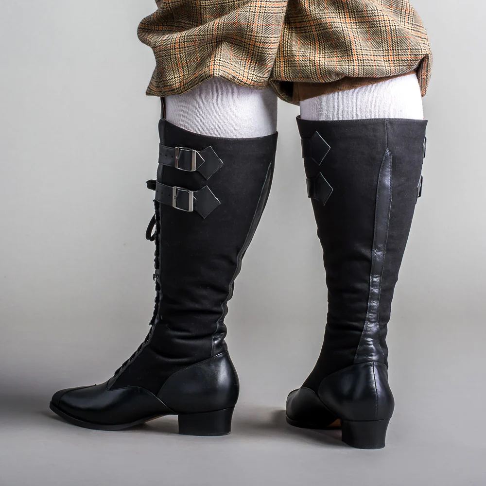 Cambridge Edwardian Bicycle Boots (Black/Black) - Image 6