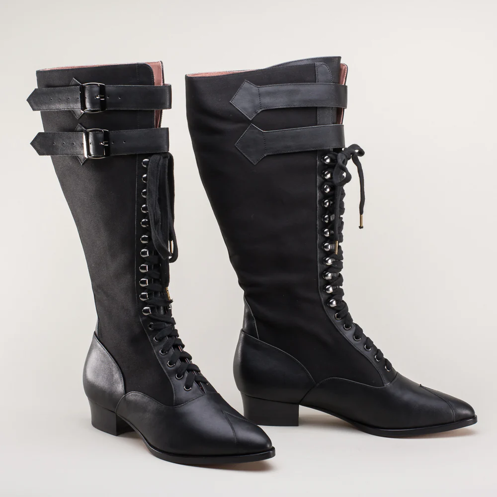 Cambridge Edwardian Bicycle Boots (Black/Black) - Image 7