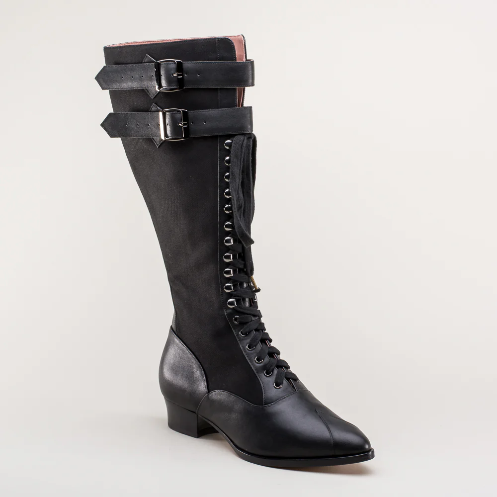Cambridge Edwardian Bicycle Boots (Black/Black) - Image 8