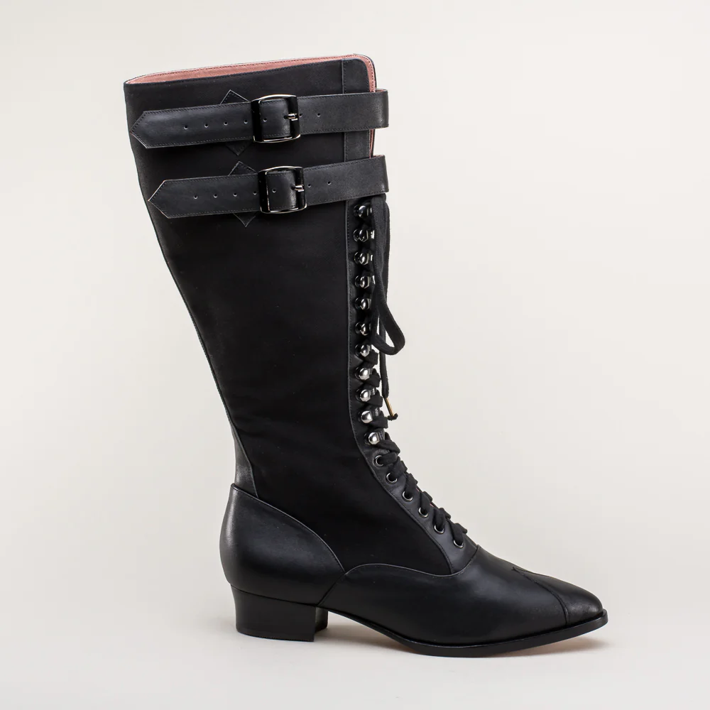 Cambridge Edwardian Bicycle Boots (Black/Black) - Image 9