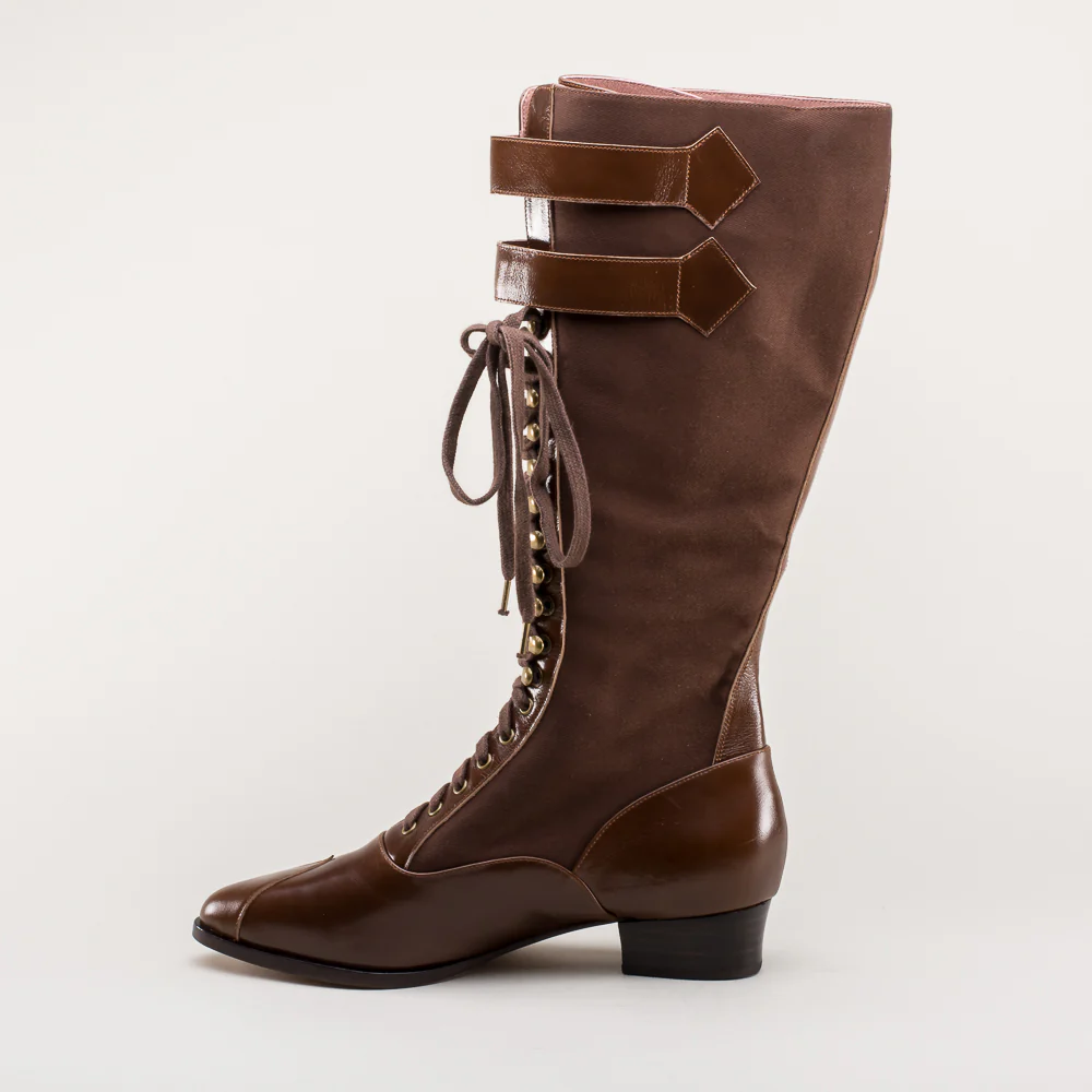 Cambridge Edwardian Bicycle Boots (Brown/Brown) - Image 10