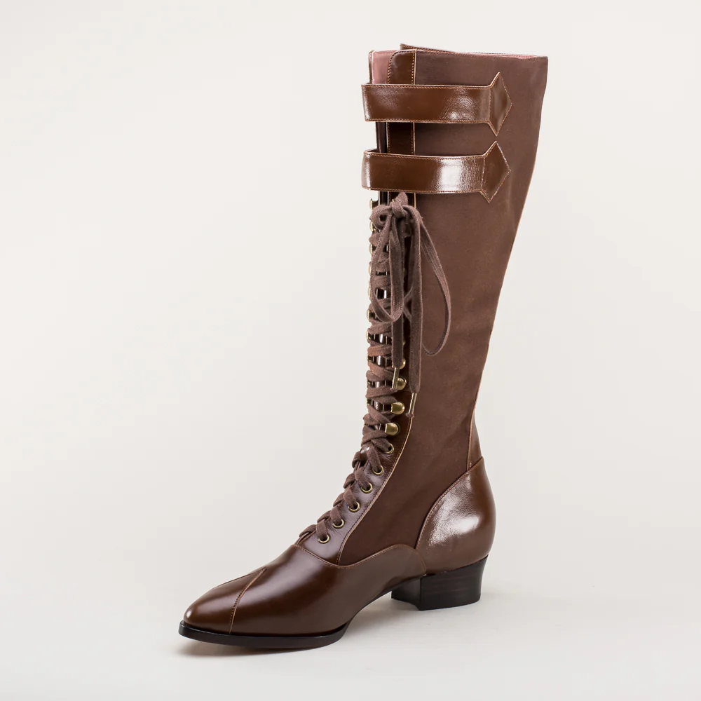 Cambridge Edwardian Bicycle Boots (Brown/Brown) - Image 11