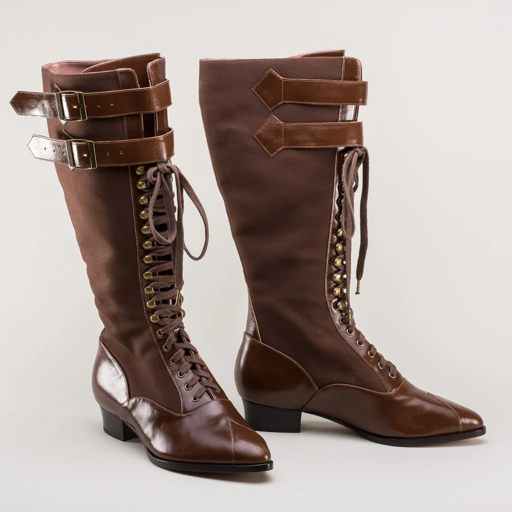 Cambridge Edwardian Bicycle Boots (Brown/Brown) - Image 4
