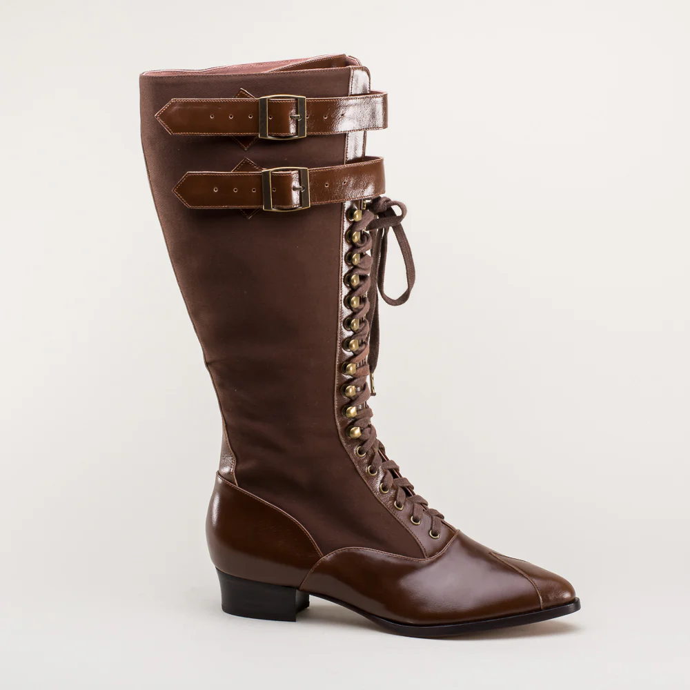 Cambridge Edwardian Bicycle Boots (Brown/Brown) - Image 6