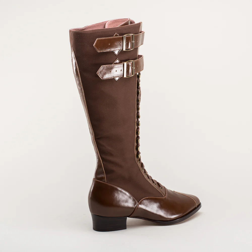 Cambridge Edwardian Bicycle Boots (Brown/Brown) - Image 7