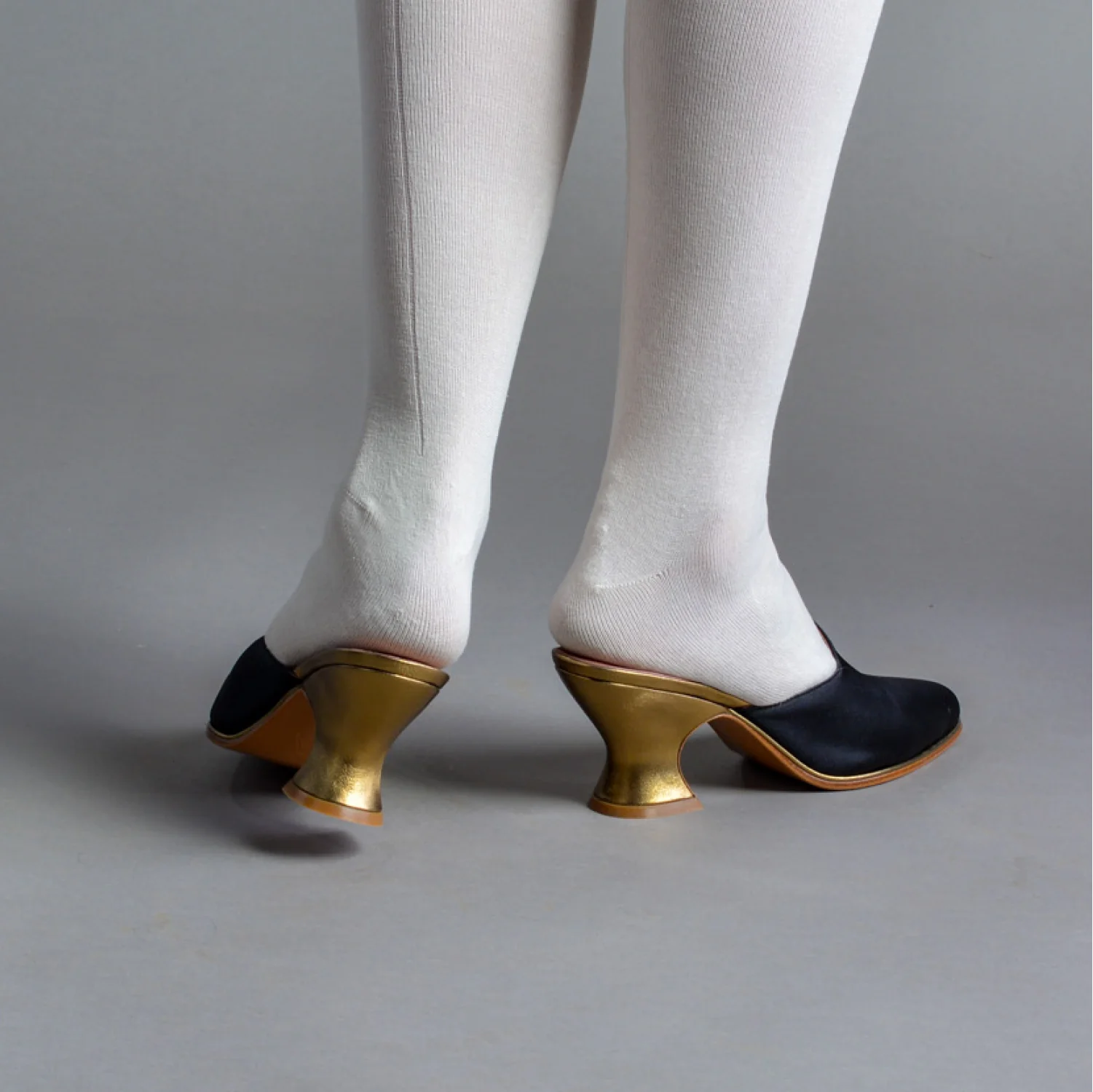 Charlotte 18th Century Mules (Black) - Image 3
