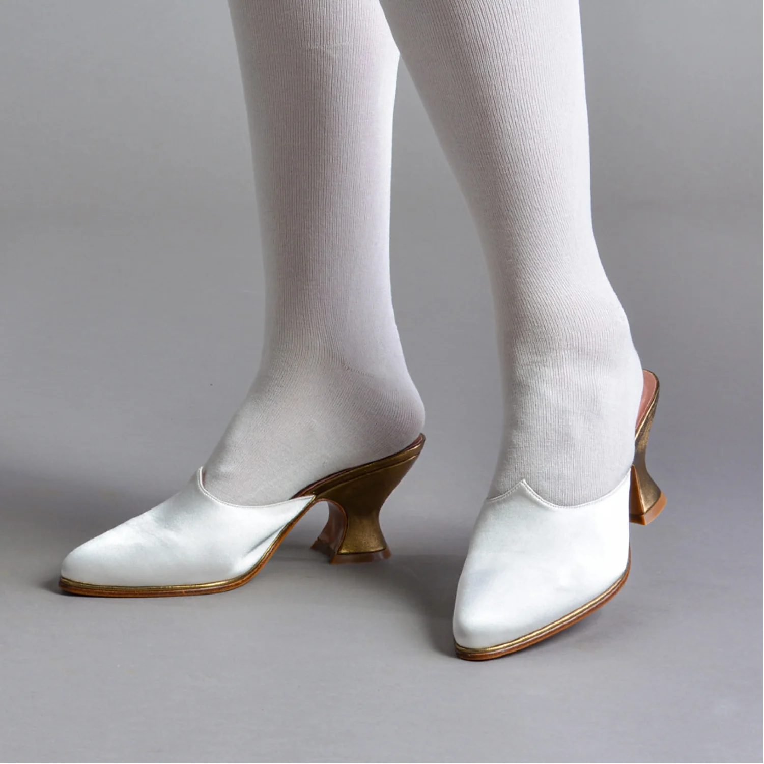 Charlotte 18th Century Mules (Ivory) - Image 2