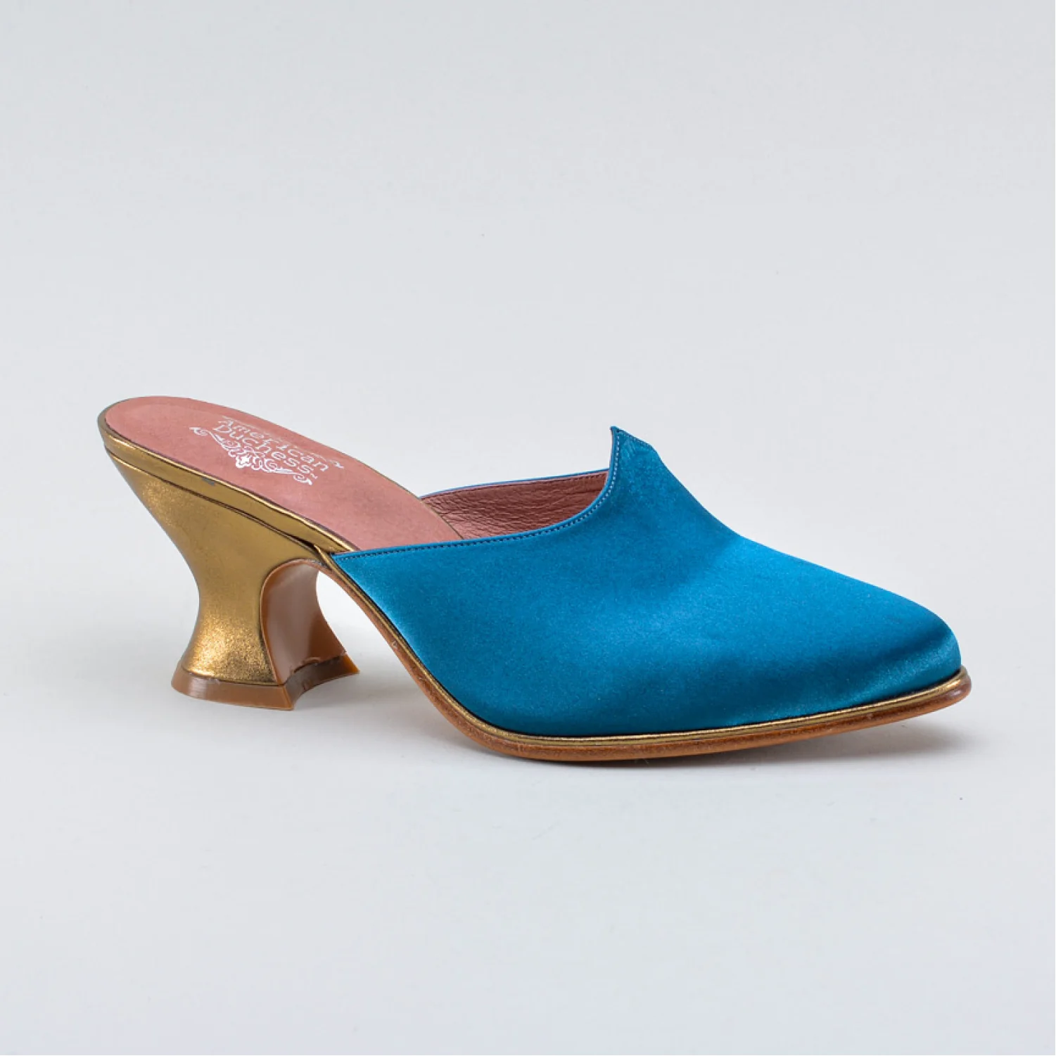 Charlotte 18th Century Mules (Teal) - Image 6