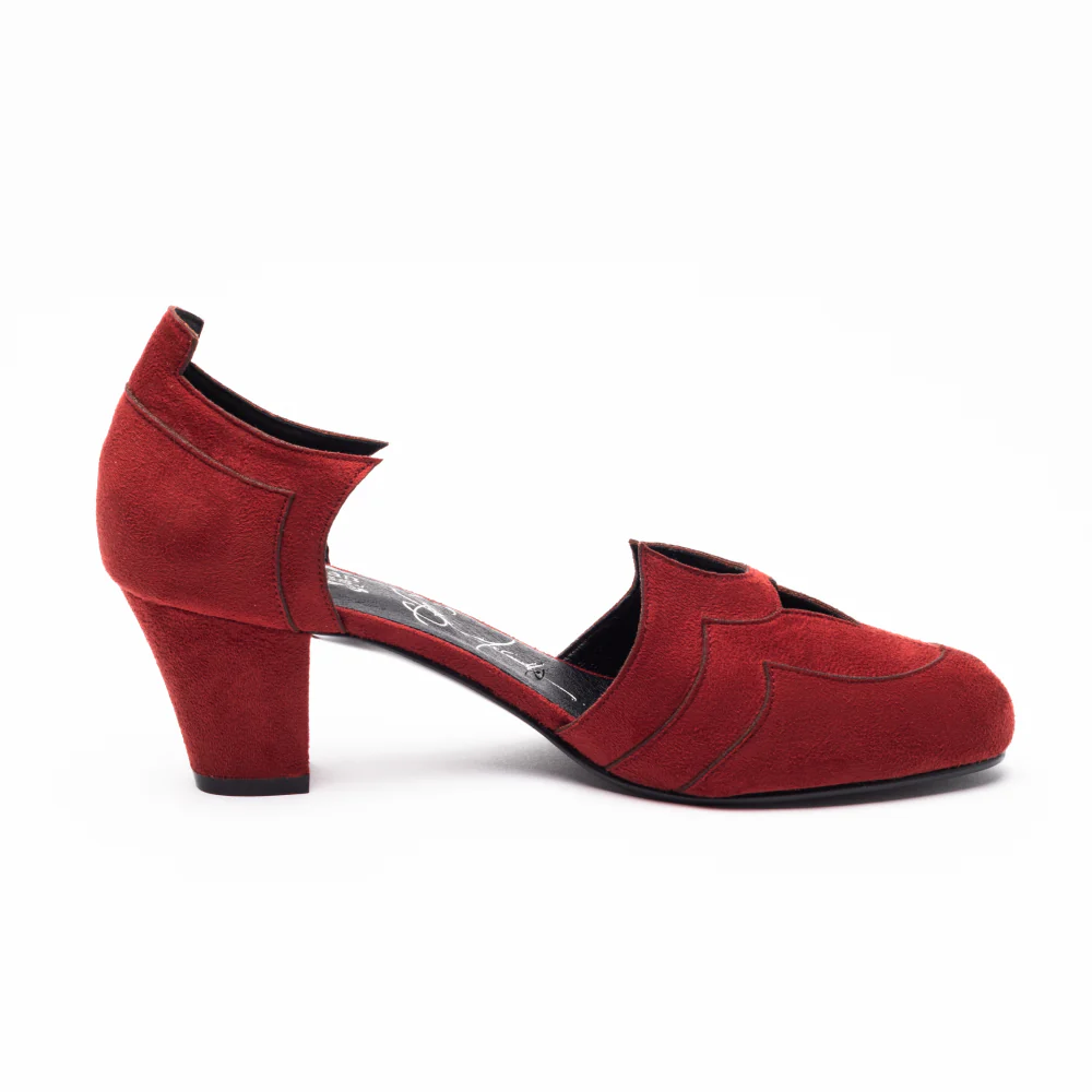 Christine Vintage Pumps (Garnet Cloak) - Image 4