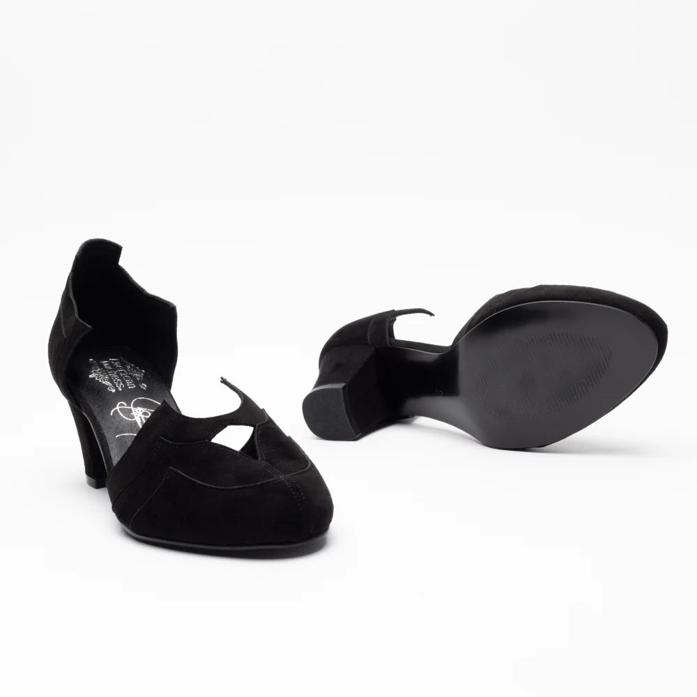 Christine Vintage Pumps (Widow Black) - Image 3