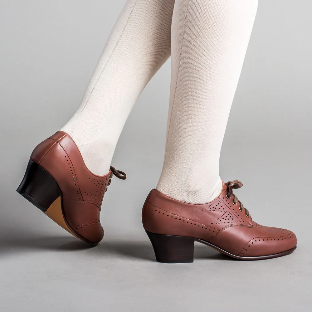 Claire 1940's Oxfords Wide (Brown)