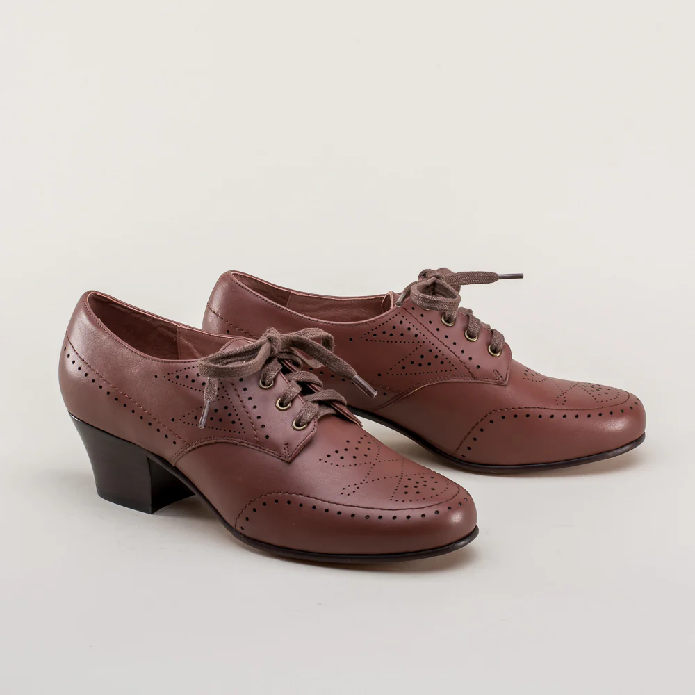 Claire 1940's Oxfords Wide (Brown) - Image 4