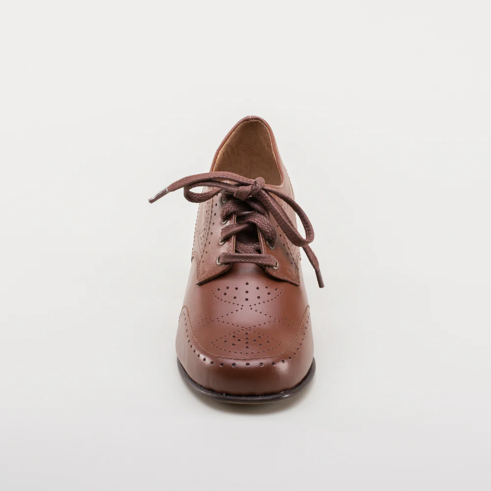 Claire 1940's Oxfords Wide (Brown) - Image 5