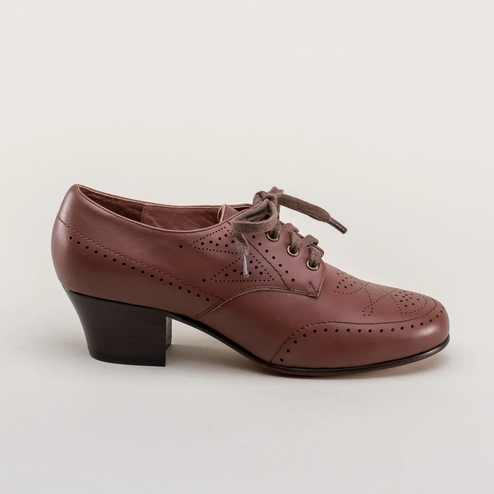 Claire 1940's Oxfords Wide (Brown) - Image 7