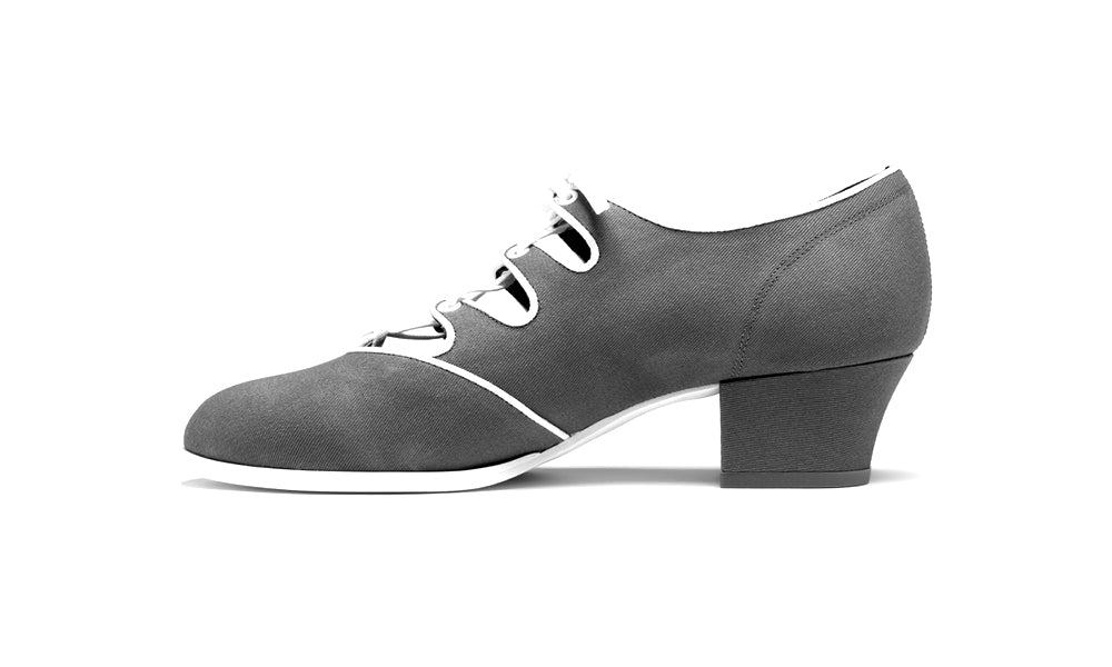 Clementine Vintage Ghillie Shoes (Denim/Ivory) - Image 6