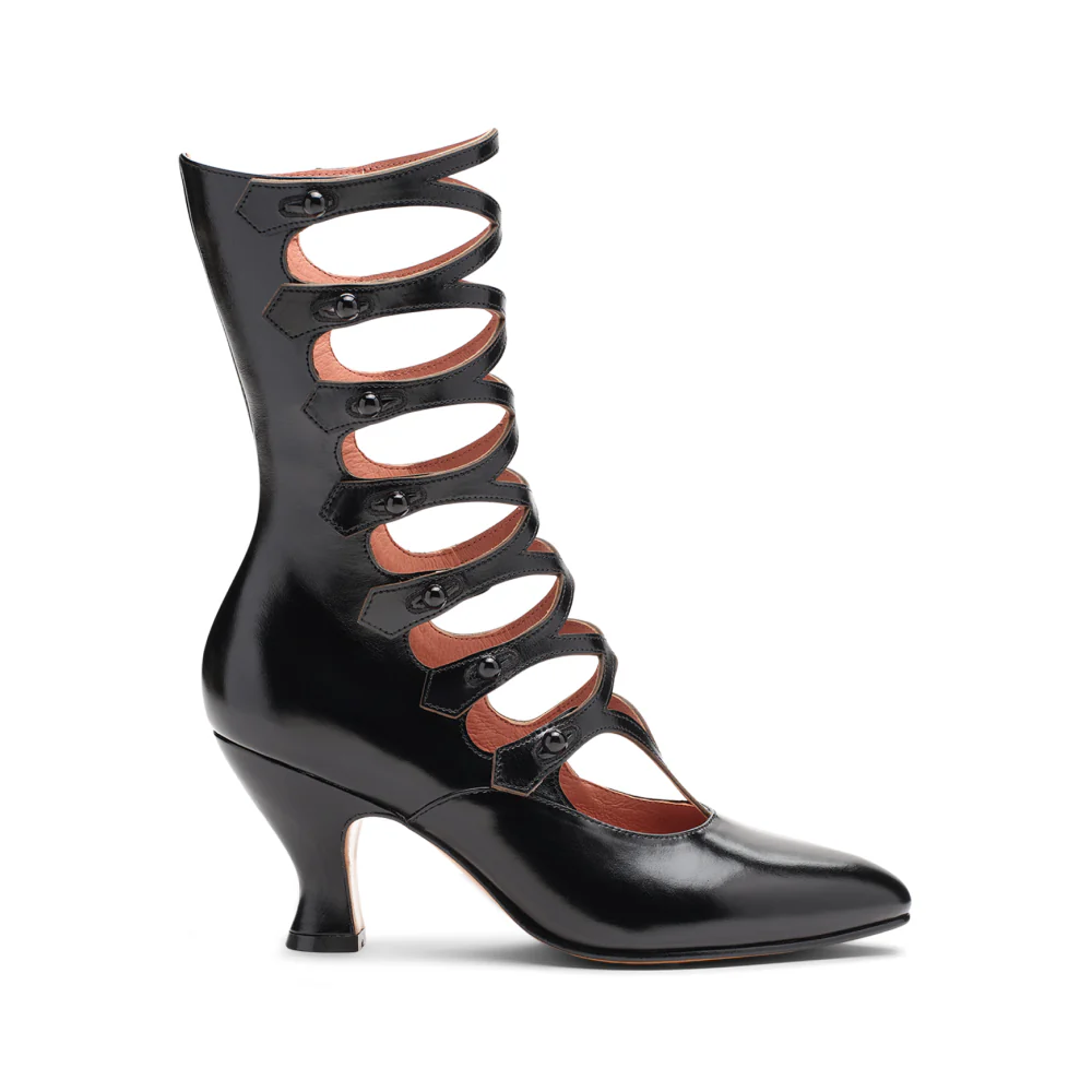 Cleo Edwardian Boots (Black) - Image 4