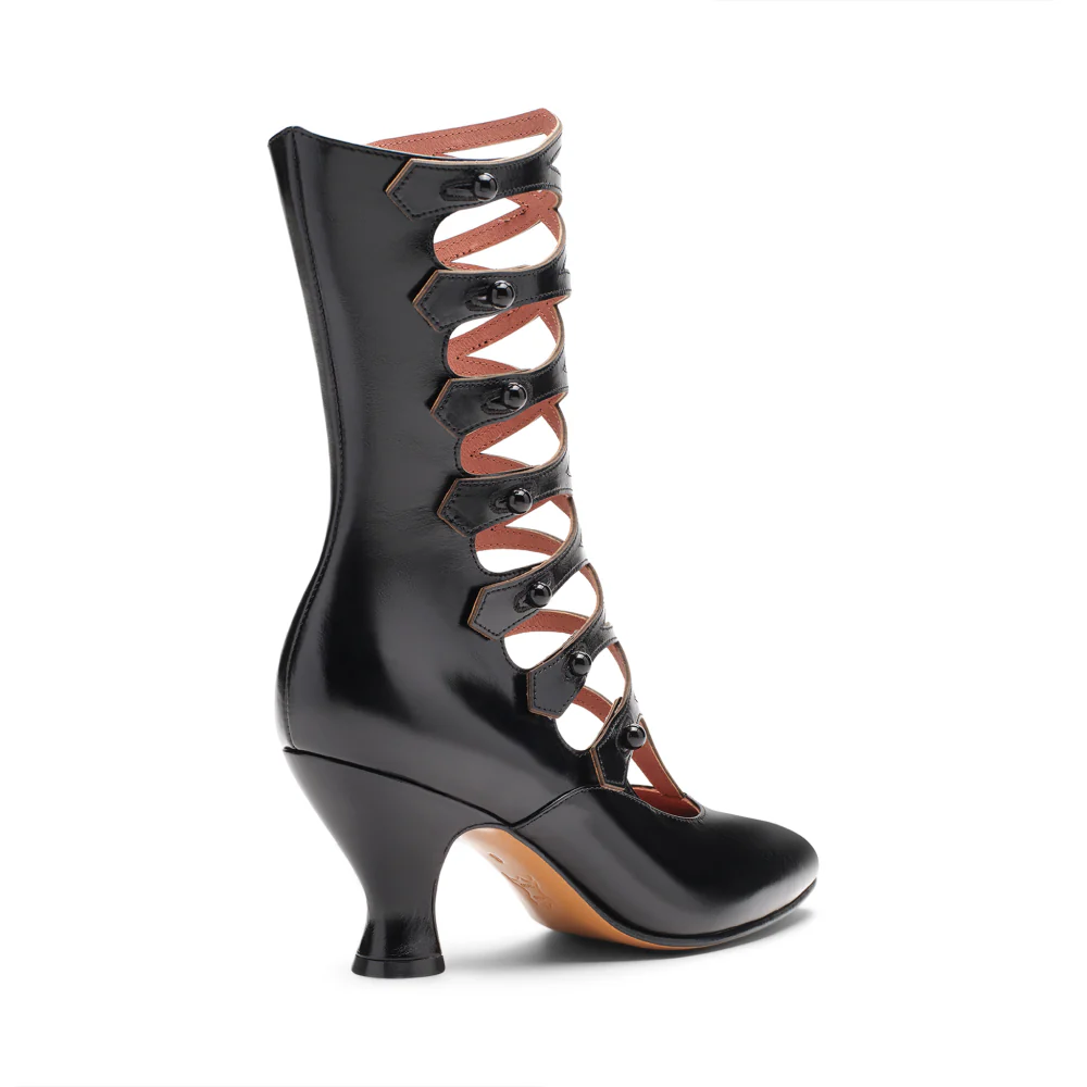 Cleo Edwardian Boots (Black) - Image 5