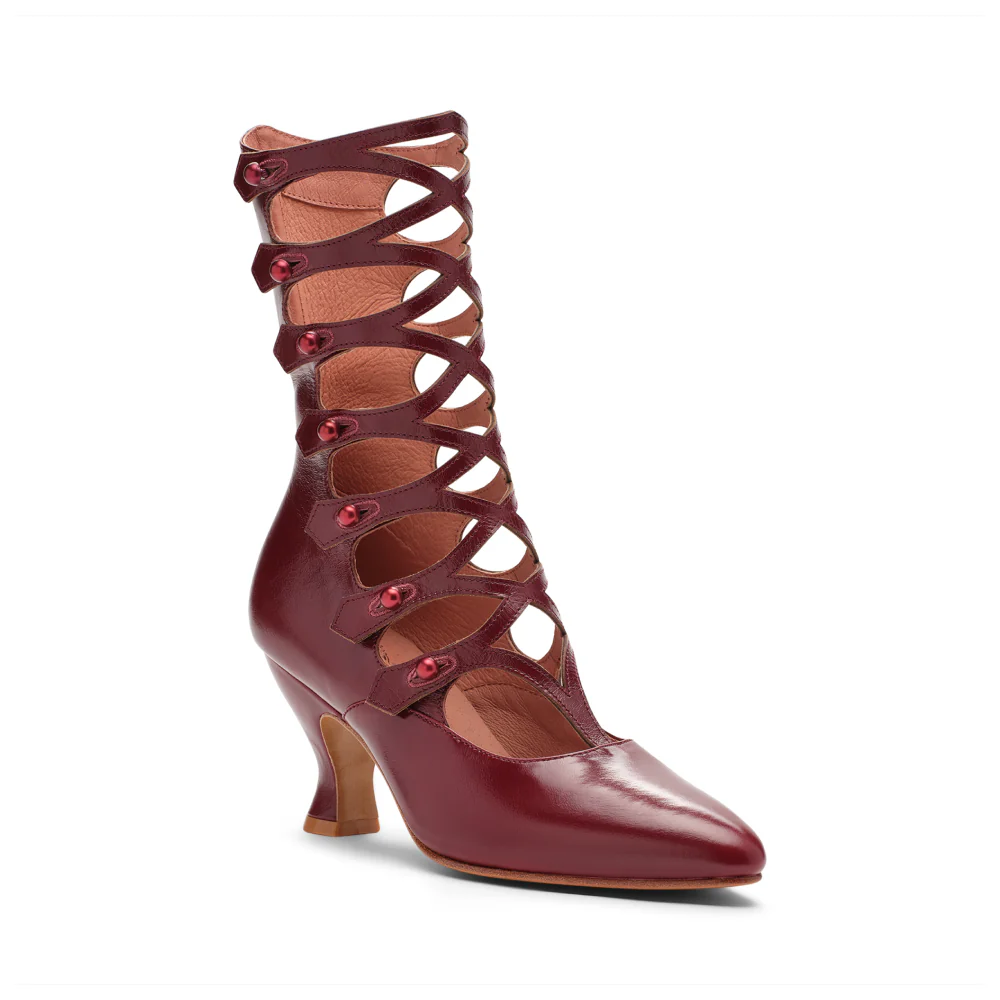 Cleo Edwardian Boots (Black Cherry) - Image 3