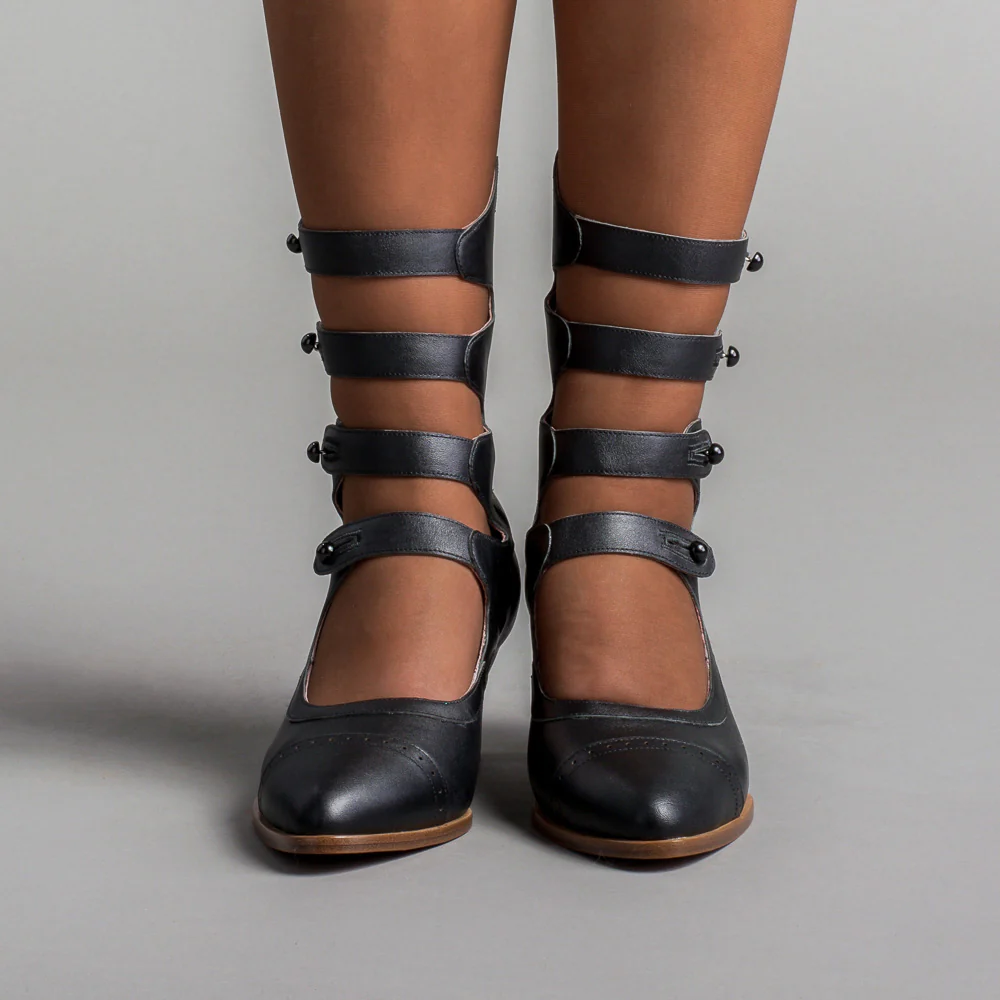 Colette Edwardian Button Boots (Black) - Image 4