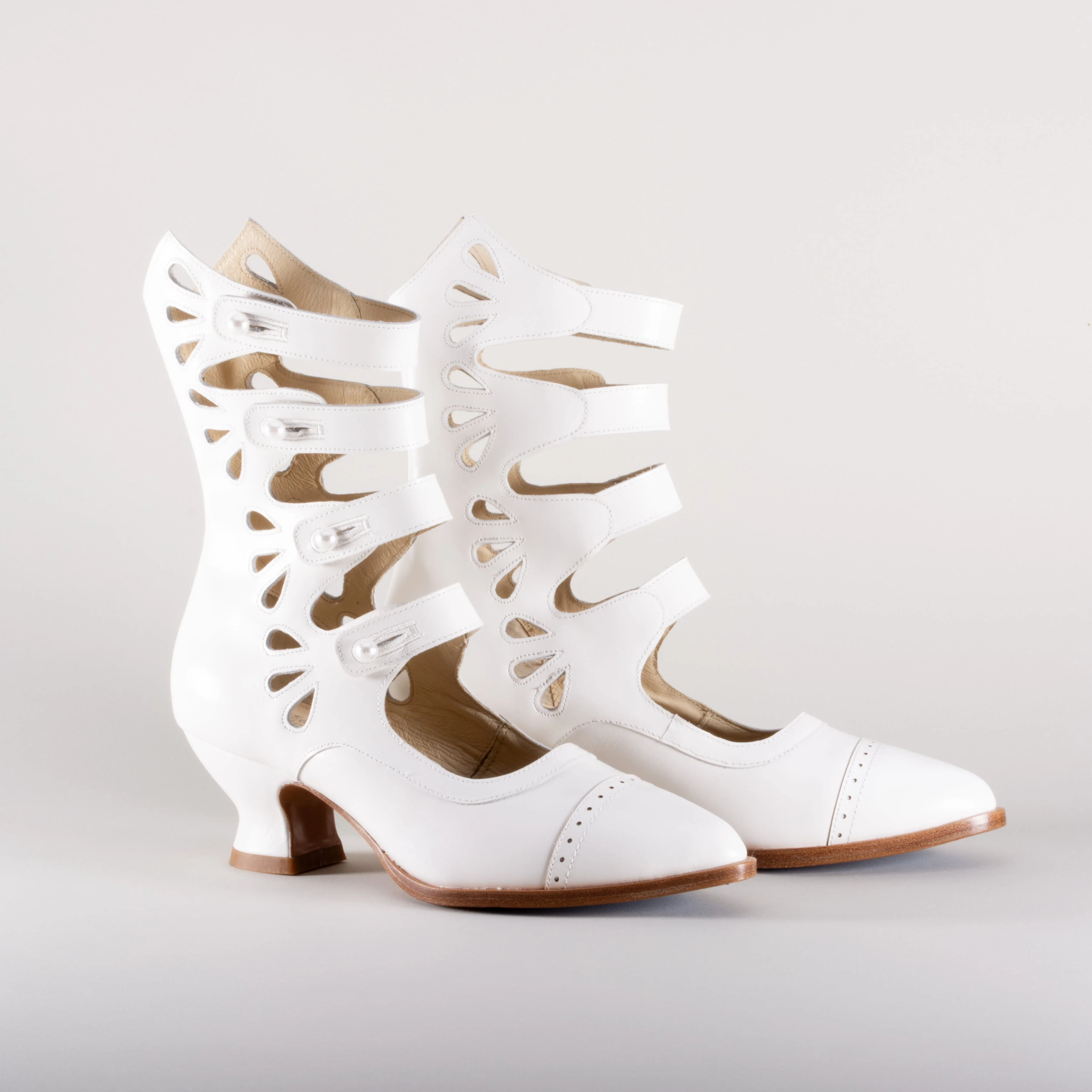 Colette Edwardian Button Boots (Soft Ivory) - Image 2