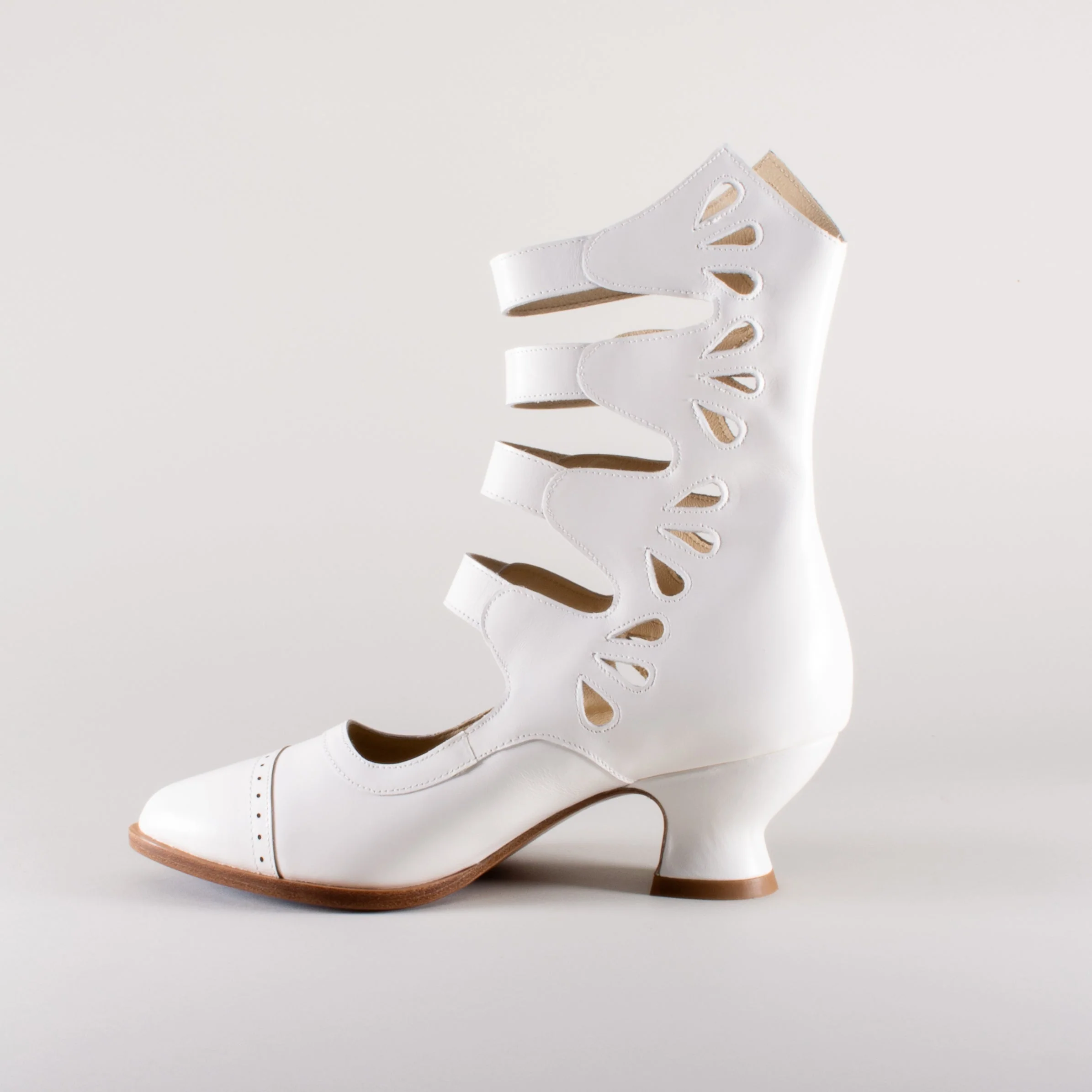 Colette Edwardian Button Boots (Soft Ivory) - Image 4