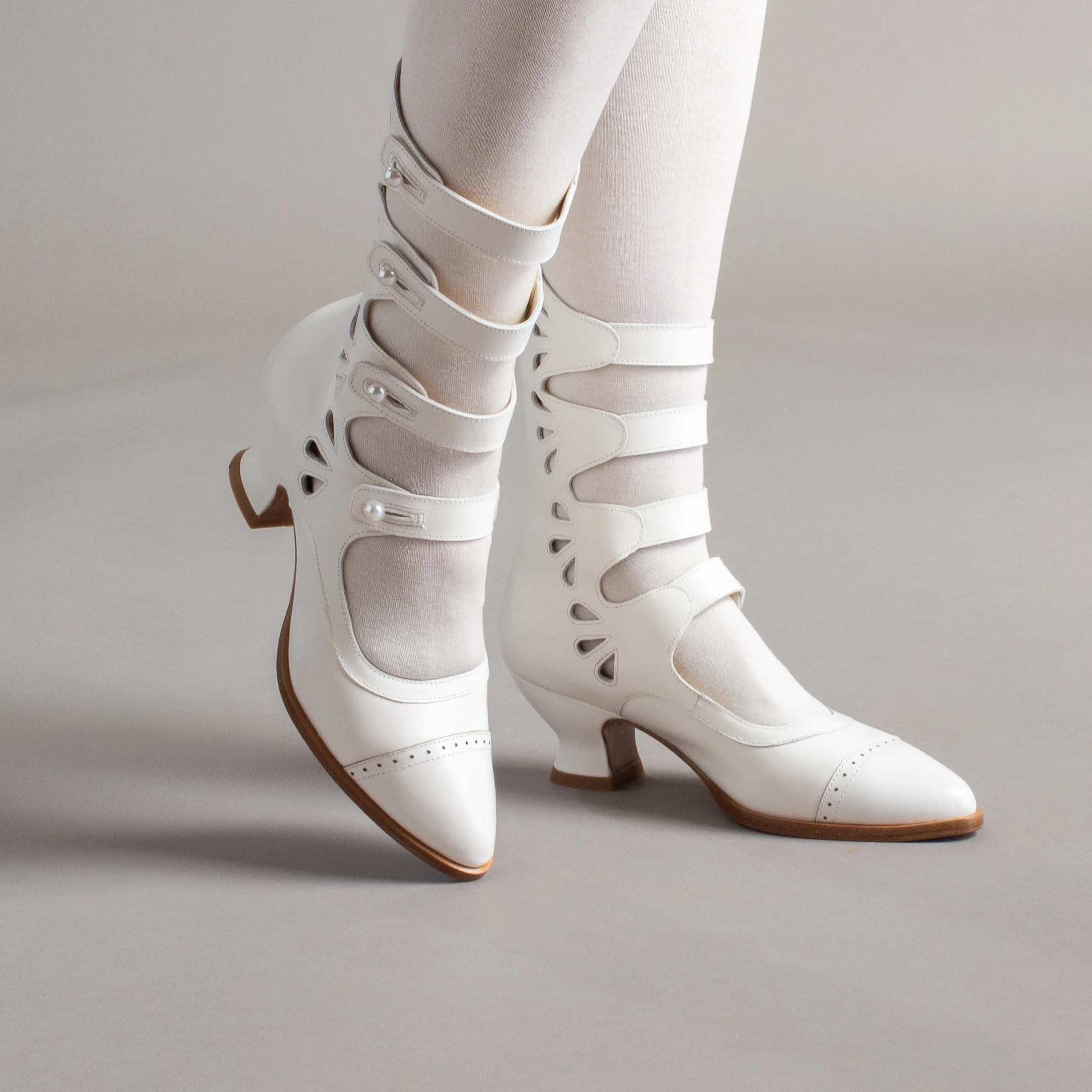 Colette Edwardian Button Boots (Soft Ivory) - Image 5