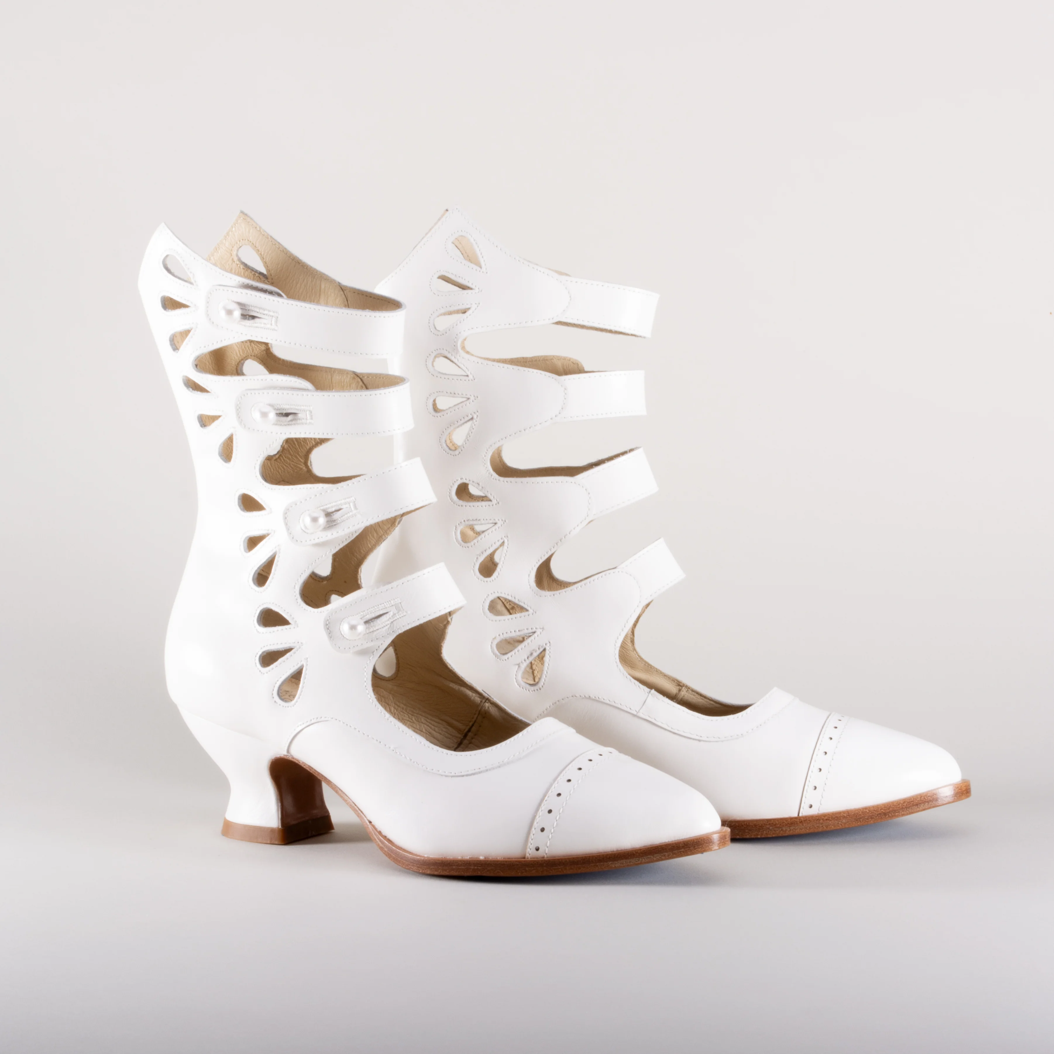 Colette Edwardian Button Boots (Soft Ivory) - Image 6