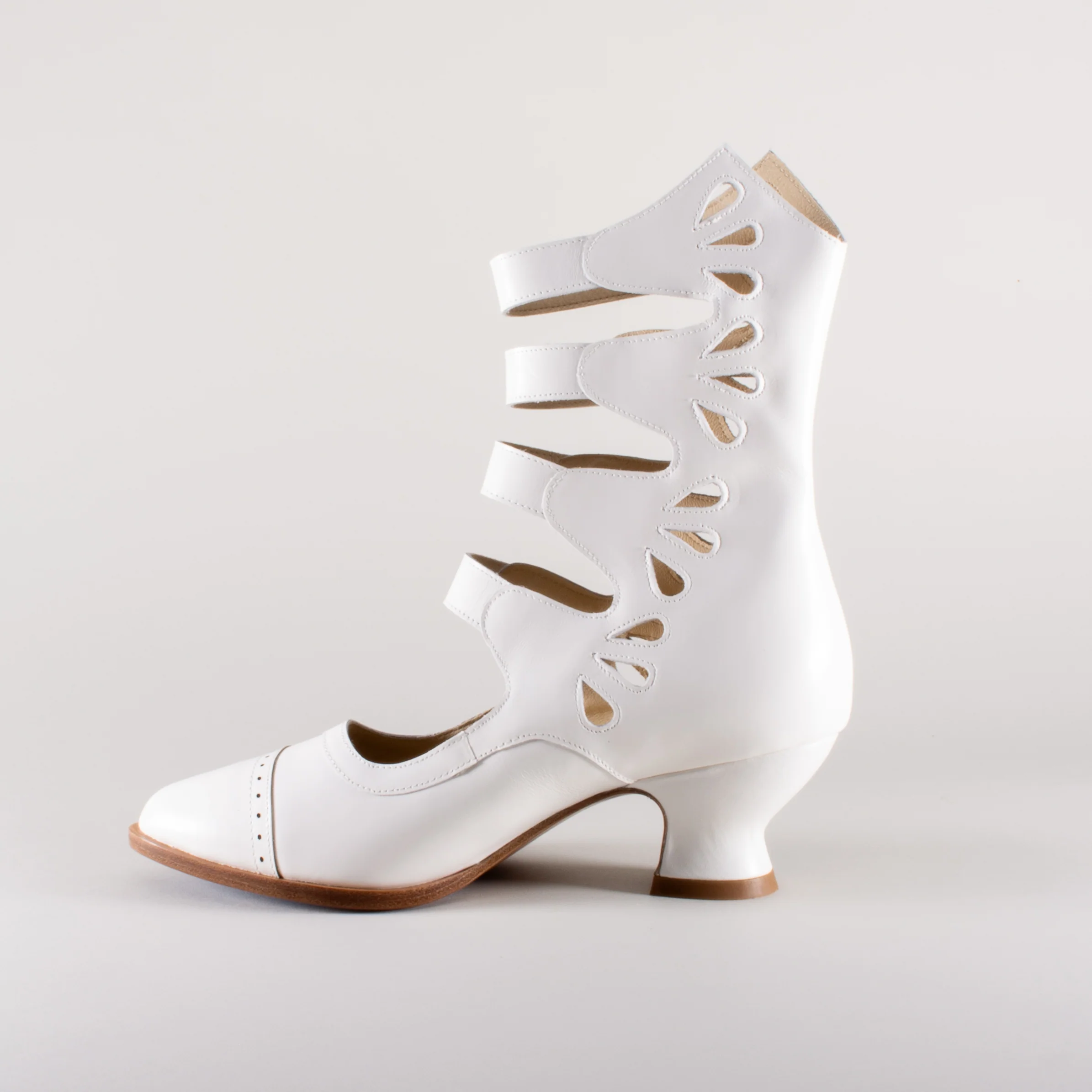 Colette Edwardian Button Boots (Soft Ivory) - Image 8
