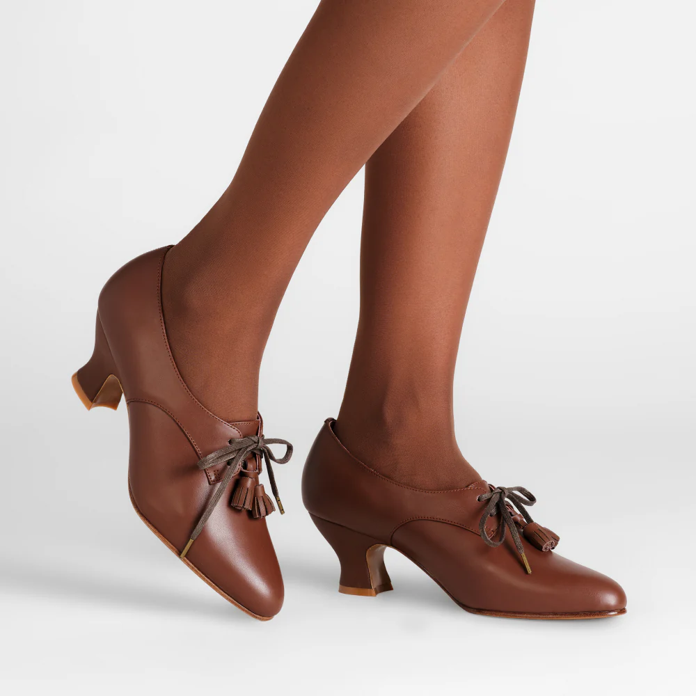 PRE-ORDER Cordelia Edwardian Oxfords (Chestnut) - Image 2