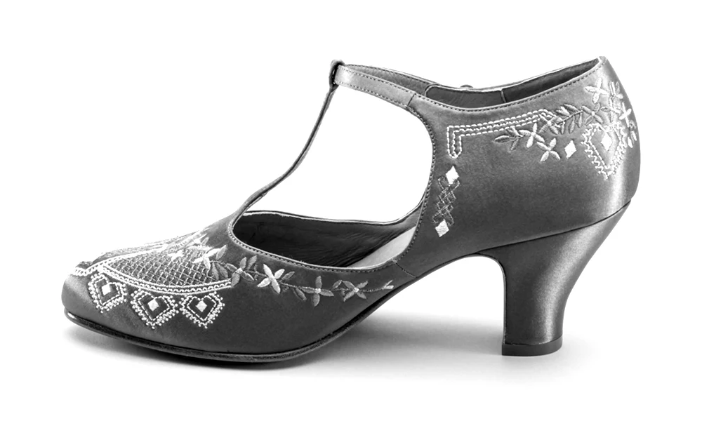 Daisy Embroidered T-Straps (Green) - Image 15
