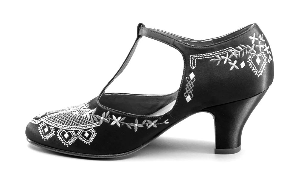 Daisy Embroidered T-Straps (Purple) - Image 15