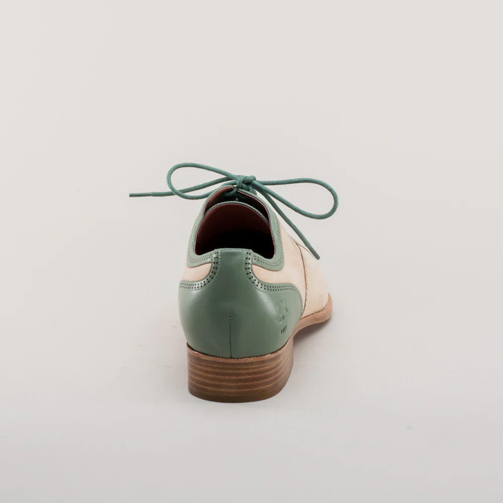 Dandy Men's Vintage Cap Toe Oxfords (Sage/Buff) - Image 5