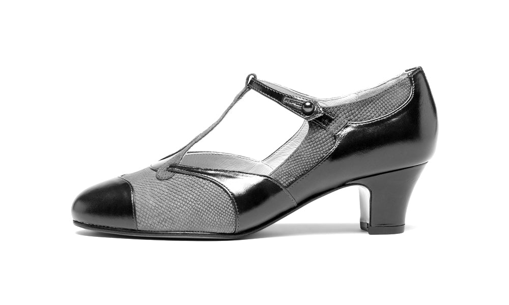 Doris 1920s Pumps (Navy/Black) - Image 5