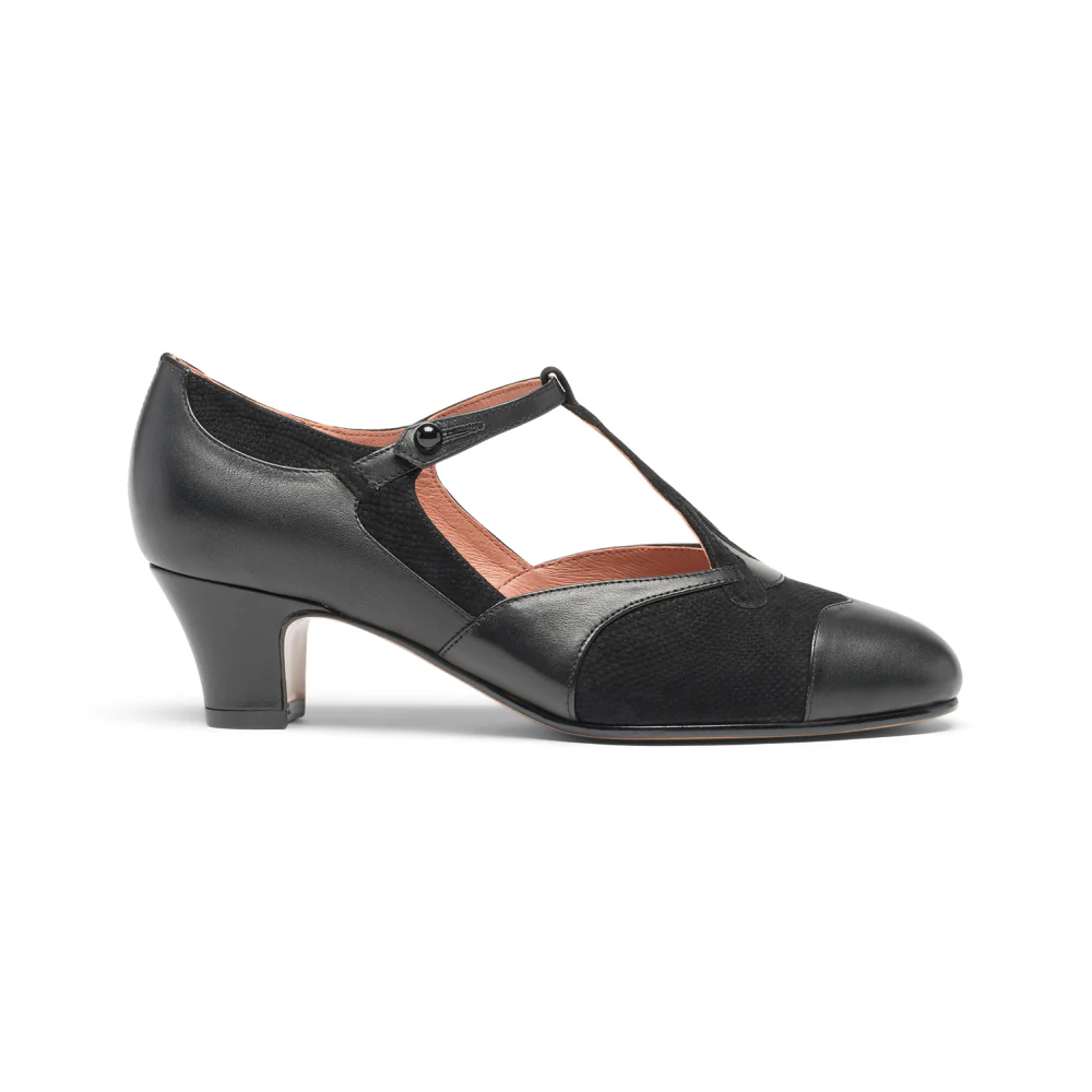 Doris 1920s Pumps Wide (Black) - Image 3