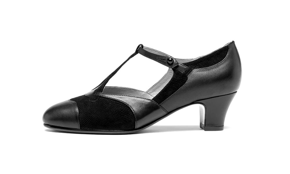 Doris 1920s Pumps Wide (Black) - Image 5
