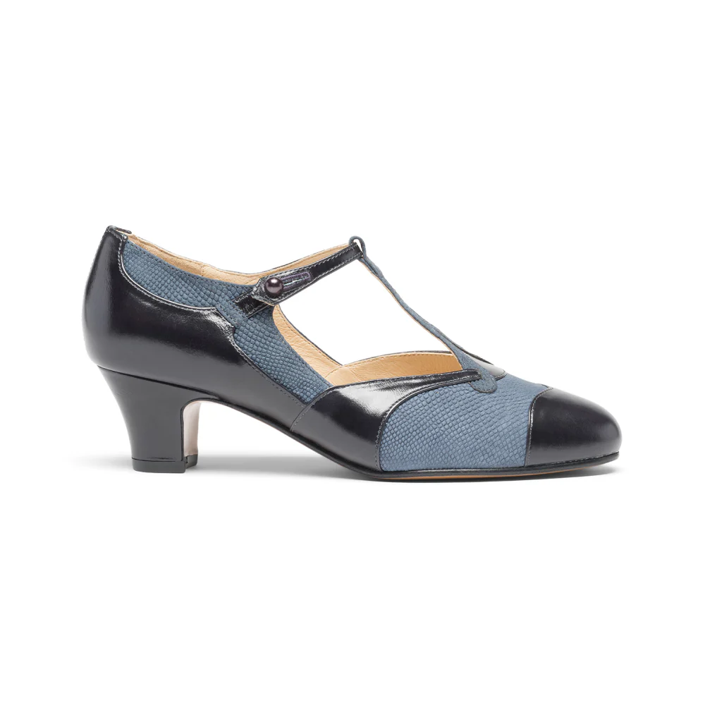 Doris 1920s Pumps (Navy/Black) - Image 3