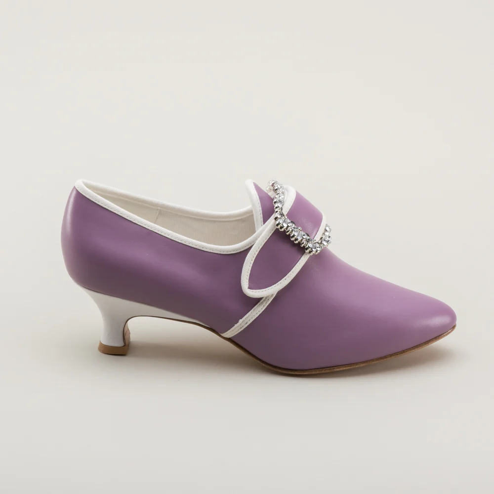Dunmore 18th Century Shoes (Lavender/White) - Image 10