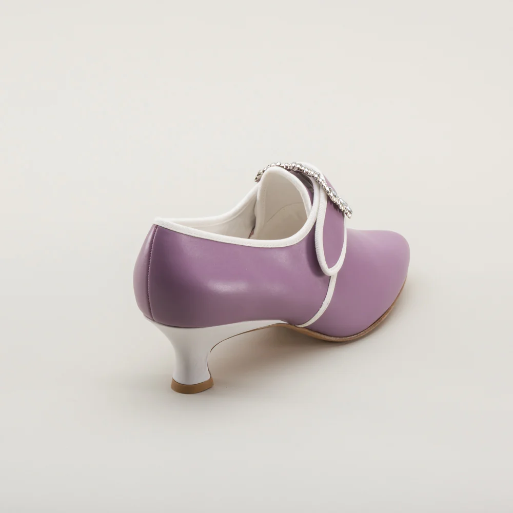 Dunmore 18th Century Shoes (Lavender/White) - Image 11