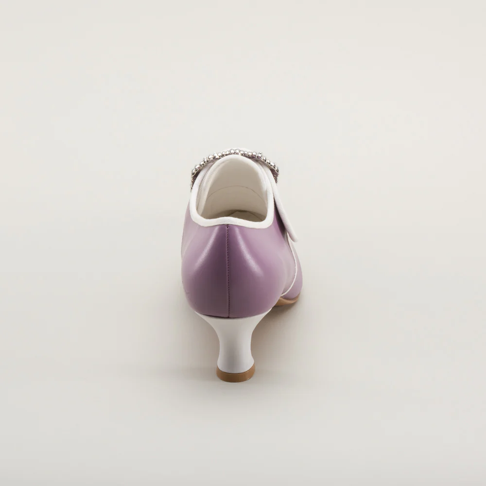Dunmore 18th Century Shoes (Lavender/White) - Image 12