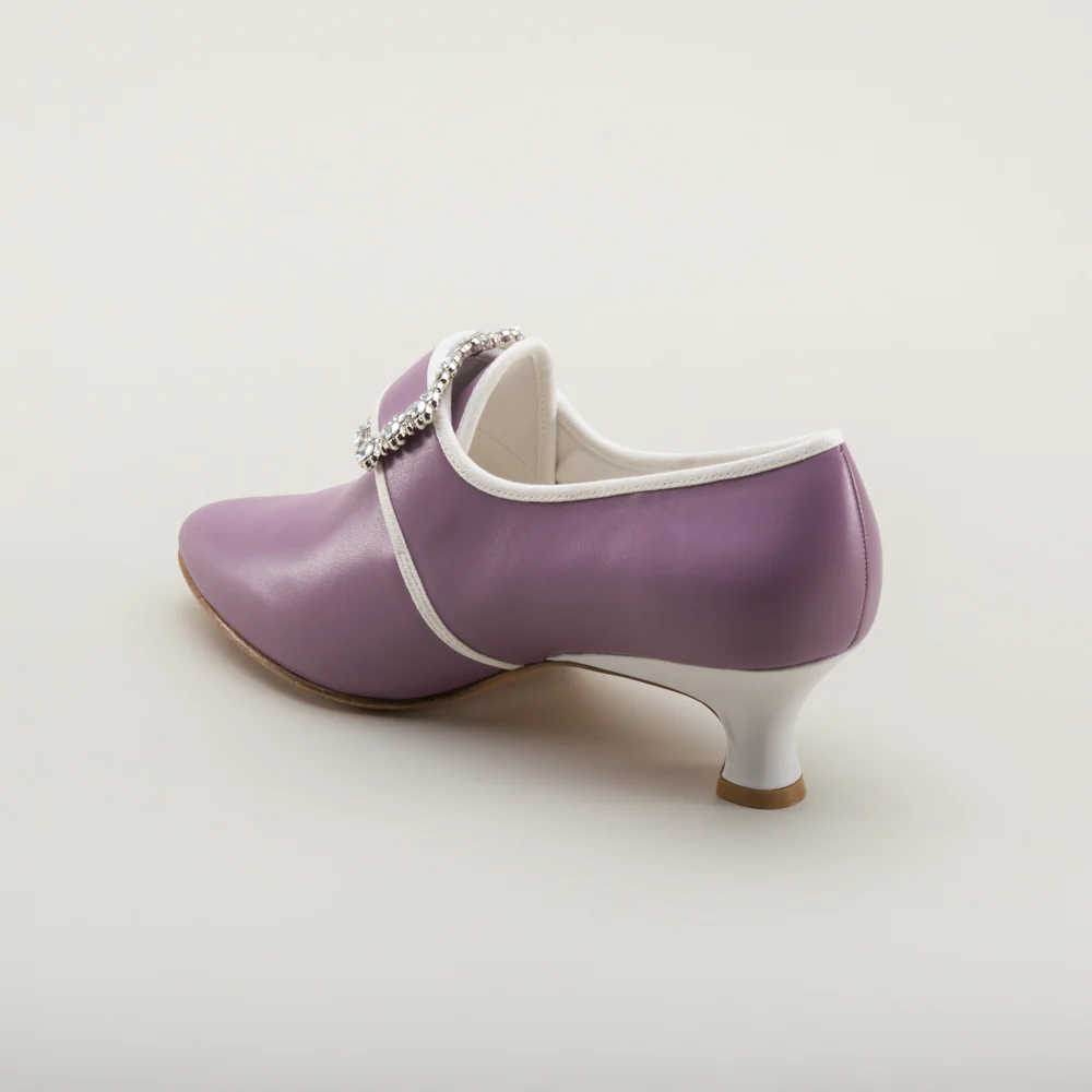Dunmore 18th Century Shoes (Lavender/White) - Image 13