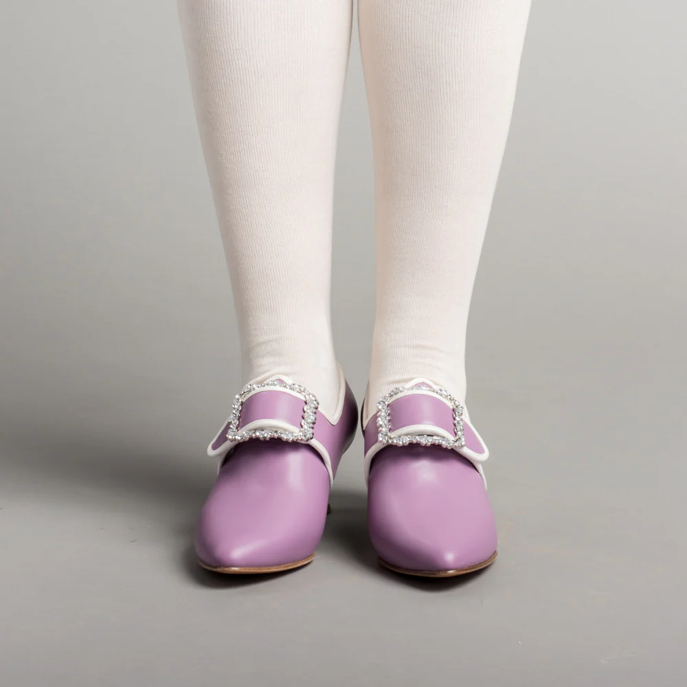 Dunmore 18th Century Shoes (Lavender/White) - Image 3
