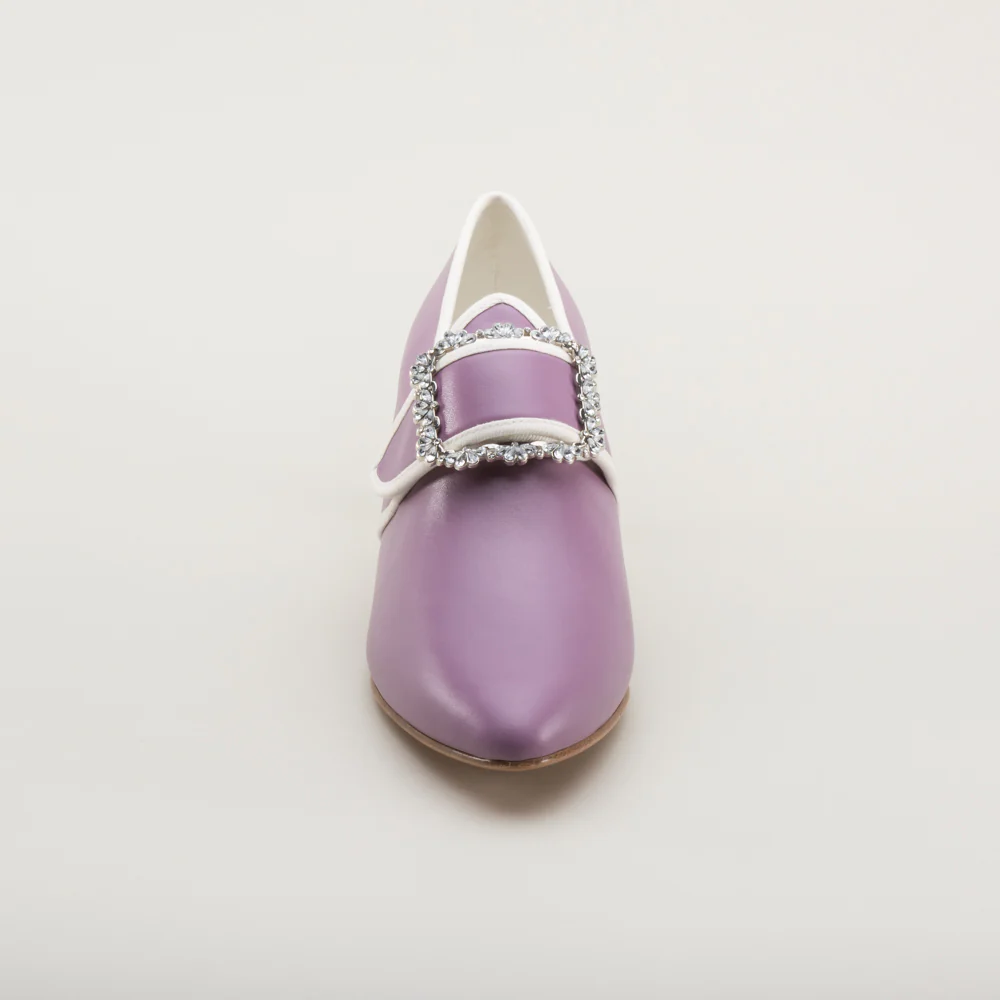 Dunmore 18th Century Shoes (Lavender/White) - Image 7